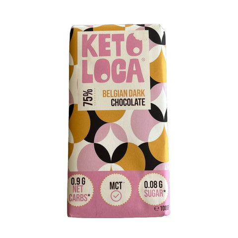 AD303 - Keto Loca - Chocolat noir sans sucre + MCT - 100 g