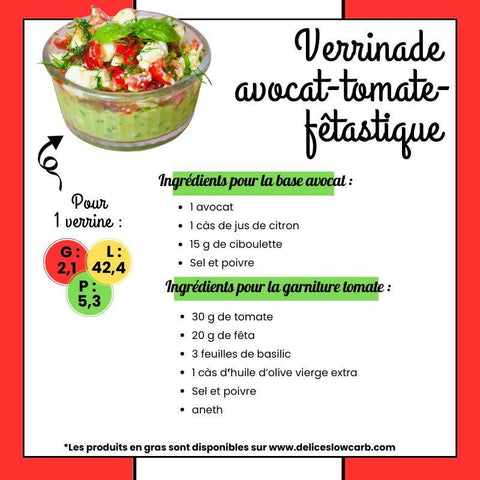 RECETTE KETO : VERRINADE AVOCAT-TOMATE FÊTASTIQUE !