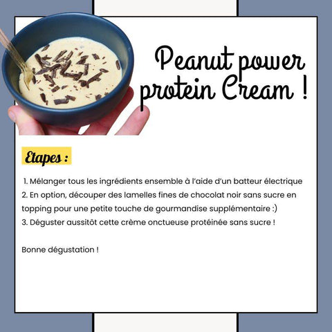 RECETTE : PEANUT POWER PROTEIN CREAM ! - Délices Low Carb