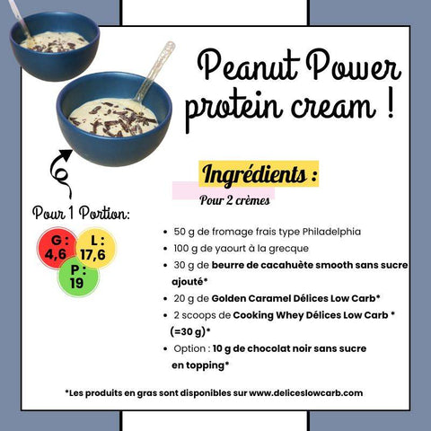 RECETTE : PEANUT POWER PROTEIN CREAM ! - Délices Low Carb