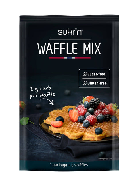 Sukrin - Mix pour gaufres sans sucre & sans gluten (1 sachet : 6 gaufres) - Délices Low Carb