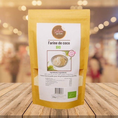 Délices Low Carb, Farine de coco BIO - 250 g