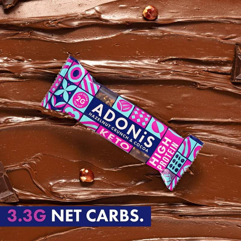 Boîte 16 barres keto Adonis - Hazelnut crunch & cocoa (16 X 45 g)