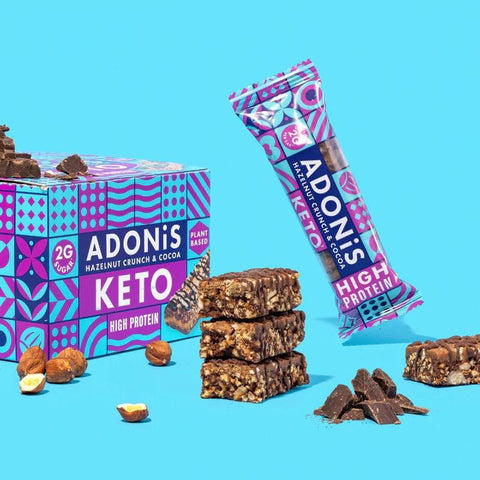 Boîte 16 barres keto Adonis - Hazelnut crunch & cocoa (16 X 45 g)