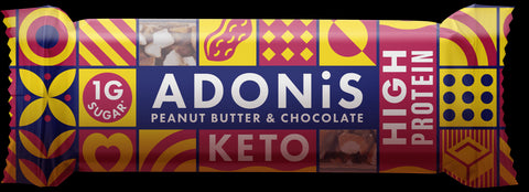 Boîte 16 barres keto Adonis - Peanut Butter & cocoa (16 X 45 g) - Délices Low Carb