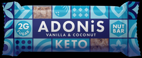 Boîte 16 barres keto Adonis - Vanilla & coconut (16 X 35 g)