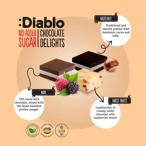 Diablo - Coffret : "Délices chocolatés" Diablo - 115 g - Délices Low Carb