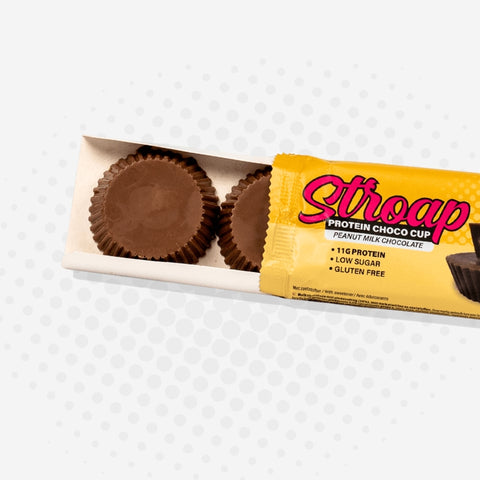 Stroap - Protein Choco Cup chocolat au lait & cacahuète 42 g (2 coupelles)