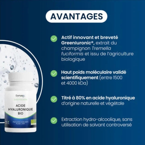 Dynveo - Acide Hyaluronique pur BIO 60 gélules