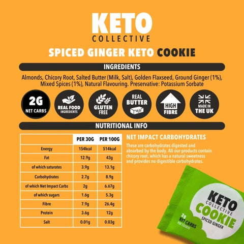 Keto Collective - Cookie sans gluten, spiced Ginger 30 g