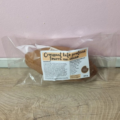 Délices Low Carb – Croissant keto protéiné fourré au cacao 50 g