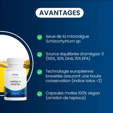 Oméga-3 Végétal - Dynvéo - 60 gélules