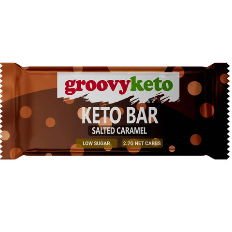 Groovy Keto - Barre keto caramel salé 40 g - Délices Low Carb