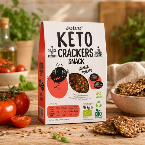 Joice - Keto Crackers snack tomate BIO, 60 g