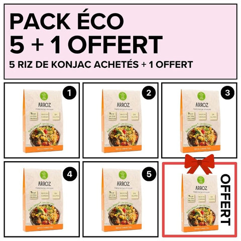PACK NAVIDEÑO ECO - 5 arroces de Konjac + 1 de regalo