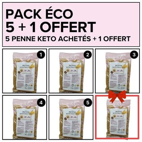 PACK ECO - 5 Penne keto friendly achetés + 1 offert - Délices Low Carb - Délices Low Carb