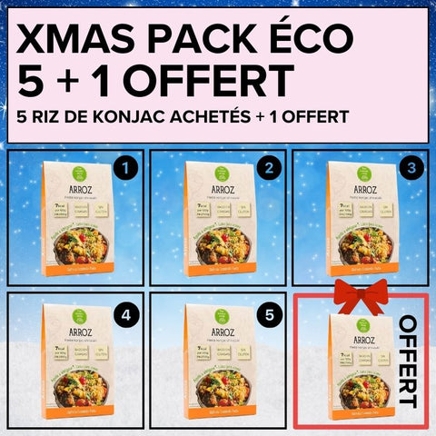 XMAS PACK ÉCO - 5 riz de Konjac + 1 offert