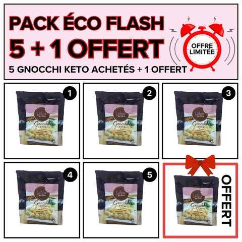 PACK ÉCO - 5 gnocchi keto + 1 offert (6 x 200 g) - Délices Low Carb