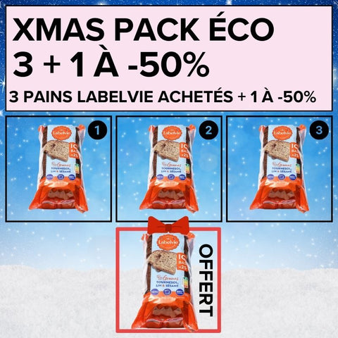 XMAS PACK ÉCO - 3 pains Labelvie achetés + le 4ème à -50% (4 x 350 g)