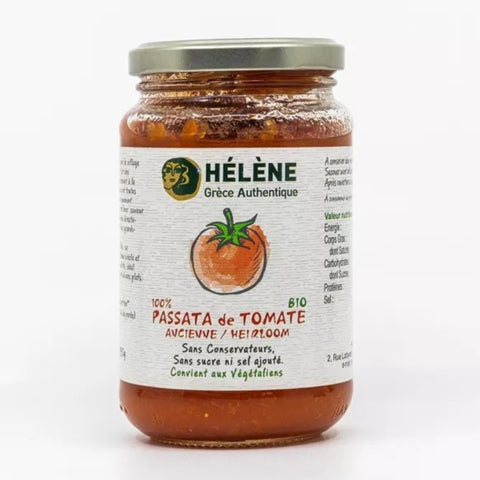 Passata de Tomate ancienne sans sucre ajouté bio, Hélène Délices Grecs 330 g