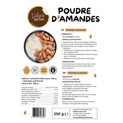 Délices Low Carb - Poudre d'amandes