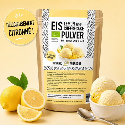 Organic Workout - Préparation pour glace keto Lemon Cheesecake bio 125 g