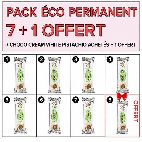 PACK ÉCO PERMANENT - 7 Délices Choco White Pistachio Cream + 1 offert (8 x 30 g)