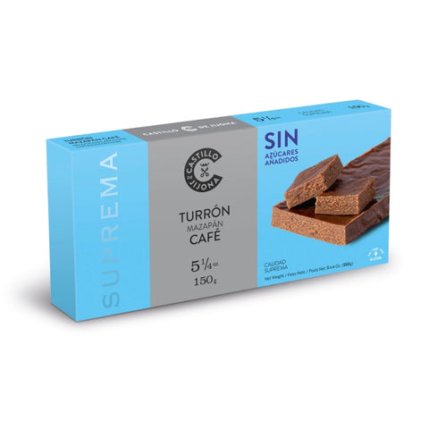 Castillo de Jijona - Turrón sans sucre à la pâte d'amande & café (150g)